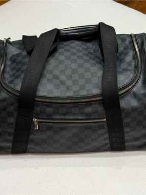 Louis Vuitton Black Damier Graphite Travel rolling Duffel Neo Eole 55 carry-on